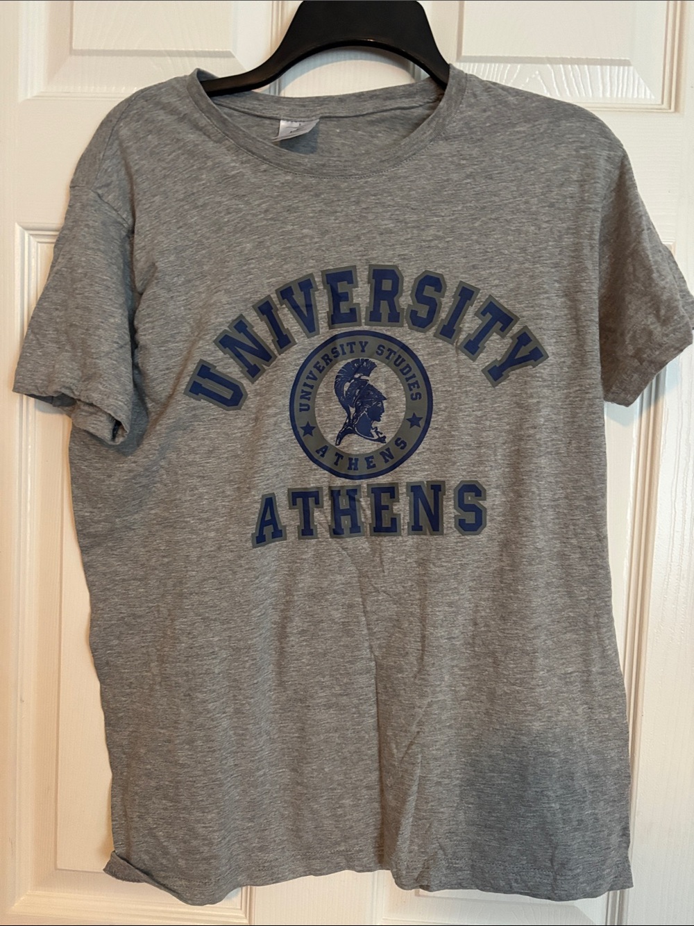 University Athens Grey Graphic Tee - Casual Shirt